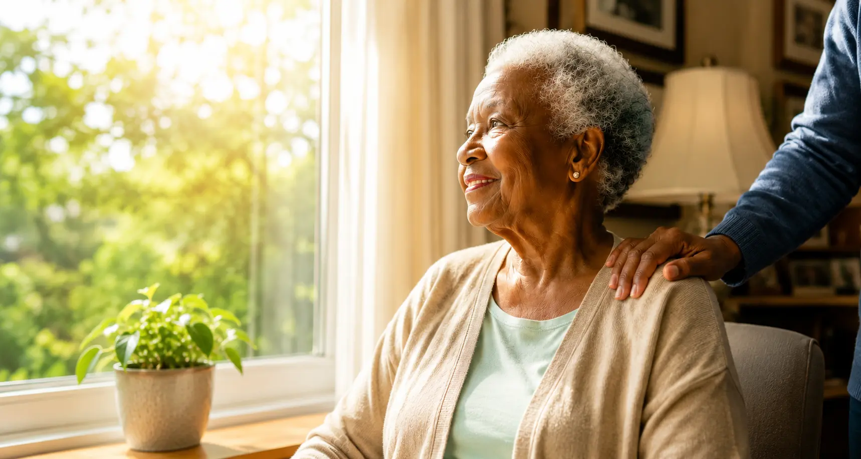 A Doxazo Care carer supporting a client at home